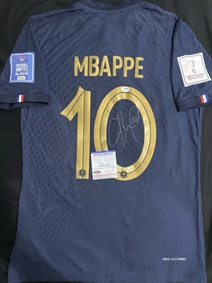 Kylian Mbappe Signed PSA France vs Argentina World Cup Final Auto Jersey COA - Image 1 of 4