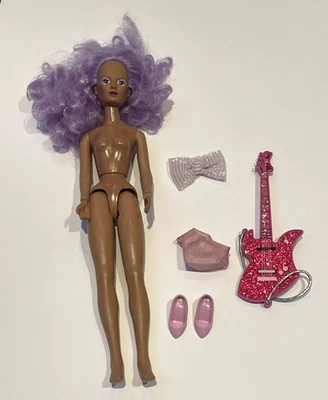 Vintage 1980s Jem & Holograms Shana Doll Purple Hair W/ Guitar READ DESCRIPTION - Image 1 of 4
