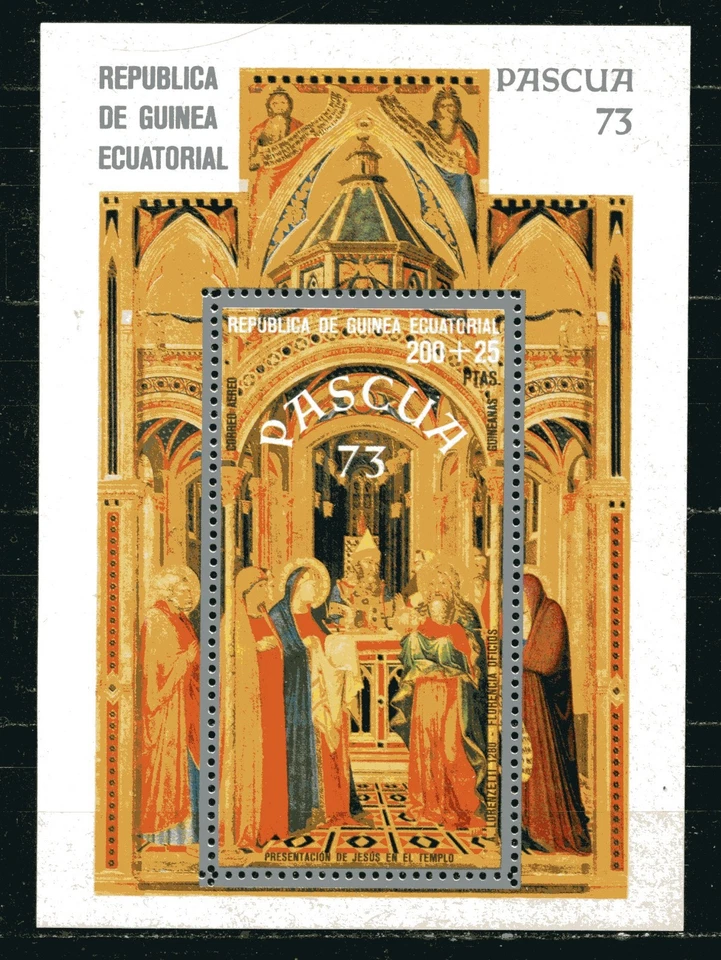 GUINEA ECUATORIAL 1973, PINTURA PASCUA, Michel Bl 68, MNH Foto 1 de 1