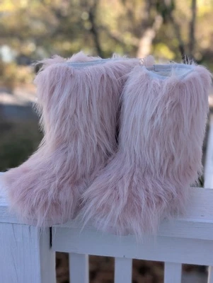 Bearpaw Botas Informales Para Mujer Piel Sasha Vaca Peluda Gamuza Pull On 2564W Rosa NUEVAS Foto 1 de 4