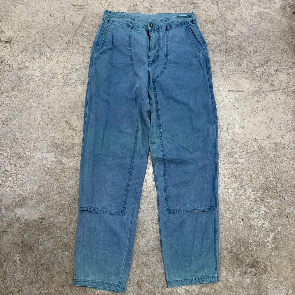 Pantalones Patagonia De Colección Para Hombres 32 Azul Teal Ropa de Trabajo Doble Rodilla Sin Logotipo de Nieve RARO Foto 1 de 4