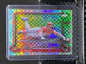 Spencer Steer 2025 Topps Chrome X-Fractor #174 - Reds - Picture 1 of 2