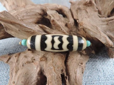 Antiguo Tibetano Antiguo Ágata Dzi Cuentas para Collar Colgante Tibet Gzi Cuentas F2 Foto 1 de 4