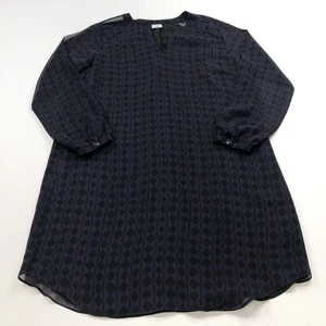 Cabi Harlequin Tunic Shift Dress Medium Women's Sheer Dress 3102 Purple - Picture 1 of 22