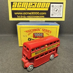 1988 Matchbox Moko Lesney MX-102 No5 LONDON DOUBLE DECK BUS Reissue - Red -Boxed - Picture 1 of 16