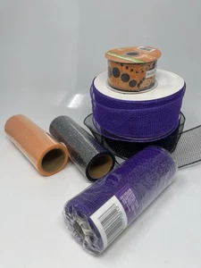 Lote de malla y cinta de Halloween para decoración confección de guirnaldas - Imagen 1 de 7