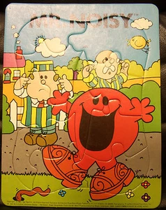 De colección Mr. Rompecabezas de bandeja de marco ruidoso Mr. Man, ¡bonito! 1983, Roger Hargreaves - Imagen 1 de 1
