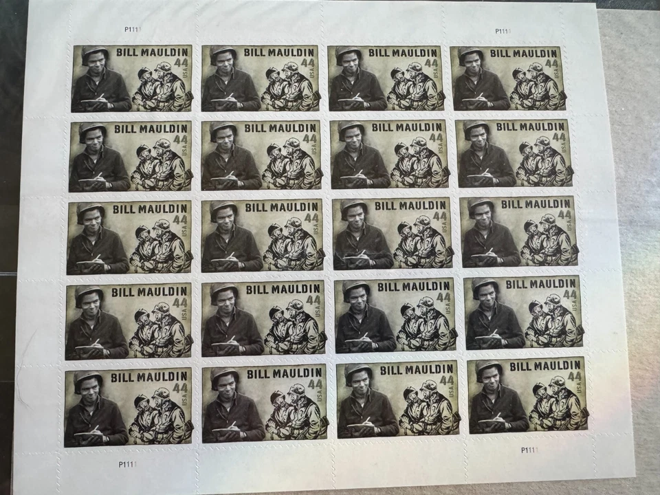 Scott #4445 Cartoonist Bill Mauldin Pane of 20 44¢ Stamps (2010) - Image 1 of 1