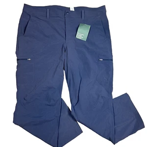NEW LL Bean Cresta Hiking Pants Men's 40w 32 Brown Cargo Nylon Stretch Outdoor - Picture 1 of 5