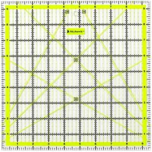 9.5" x 9.5" Square Quilting and Sewing Ruler 2.5mm Thick Free Shipping From USA - Picture 1 of 4