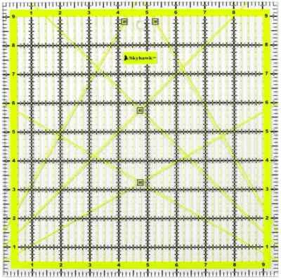 9.5" x 9.5" Square Quilting and Sewing Ruler 2.5mm Thick Free Shipping From USA - Image 1 of 4
