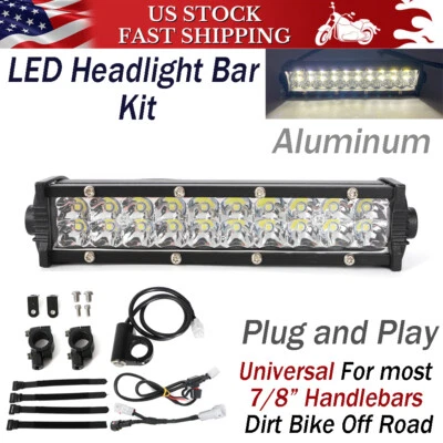 For Kawasaki KLX110 KLX110L LED Headlight Light Bar Kit Aluminum Plug and Play Foto 1 de 4