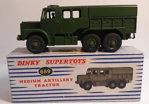 ORIGINAL DINKY SUPERTOYS 689 - TRACTOR DE ARTILLERÍA MEDIANO - EN CAJA - Imagen 1 de 6
