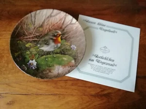 Tirschenreuth Zier Teller Zierteller Sammelteller m. Zertifikat Rotkehlchen 19cm - Bild 1 von 3
