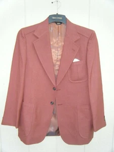 Vtg 70's Daks Western Style Rust Brown 2 Btn Fully Lined Sport Coat Sz 43R EUC - Picture 1 of 8