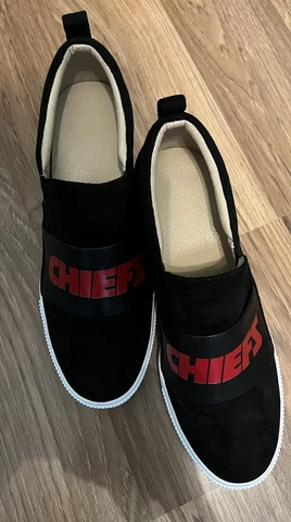 Kansas City Chiefs NFL Women's Football Ladies Slip On Wedge Shoes Sz 9 Cover