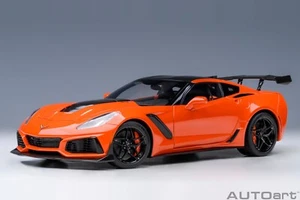2019 CHEVROLET CORVETTE C7 ZR1 SEBRING ORANGE 1:18 by AUTOart 71279 NEW IN BOX - Picture 1 of 20