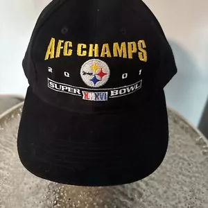 Vintage Pittsburgh Steelers 2001 AFC central Champions Strap Back Hat Adjustable - Picture 1 of 6