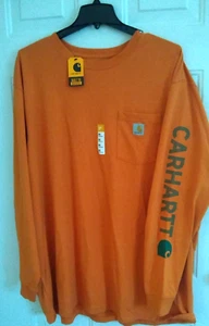 Carhartt Loose Fit Heavyweight Long-Sleeve Pocket Logo Graphic T-Shirt, 3XL - Picture 1 of 2