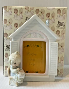 Precious Moments "Mother Sew Dear" 1981 Picture Frame Figurine 5.5" Tall - Picture 1 of 5