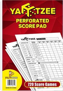 Yahtzee Score Pads Perforated: 120 Easy Tear Off, Large Print Yahtzee Score Pads - Picture 1 of 6