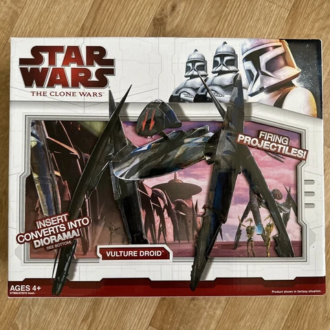 Star Wars Clone Wars Vulture Droid New in Original Box Sealed Hasbro 2009 Cover
