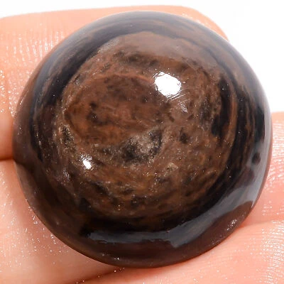 Piedra preciosa redonda de obsidiana arco iris dorado 46,5 quilates 26X26X10 mm EE-48306 Foto 1 de 2