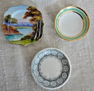 3 antique Butter Pats, Tea Bag holders-John Maddock, Strawbridge Clothier, Japan - Picture 1 of 7