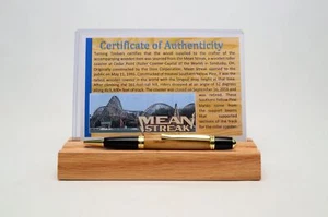 Pen Made From Cedar Point's Mean Streak Wooden Roller Coaster - Picture 1 of 8