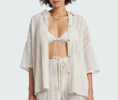 Authentic Billabong Women’s Oversized Cover Up Shirt Large / 12 NWT - Image 1 of 4