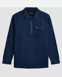 Lyle & Scott Vintage 1/4 Overshirt Denim LW1217V Indigo LS Shirt BNWT UK S - Picture 1 of 3