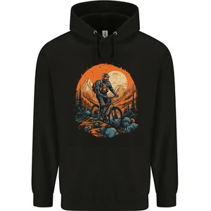 A Mountain Biker in the Wilderness Bike MTB Childrens Kids Hoodie - Picture 1 of 3