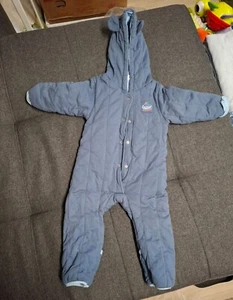Schneeanzug dicker Overall Größe 74/80 blau-grau warm - Bild 1 von 1