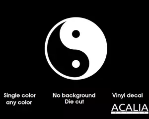Calcomanía de vinilo Yin Yang - Símbolo chino Taijitu Ying Yan pegatina ventana de automóvil computadora portátil - Imagen 1 de 2