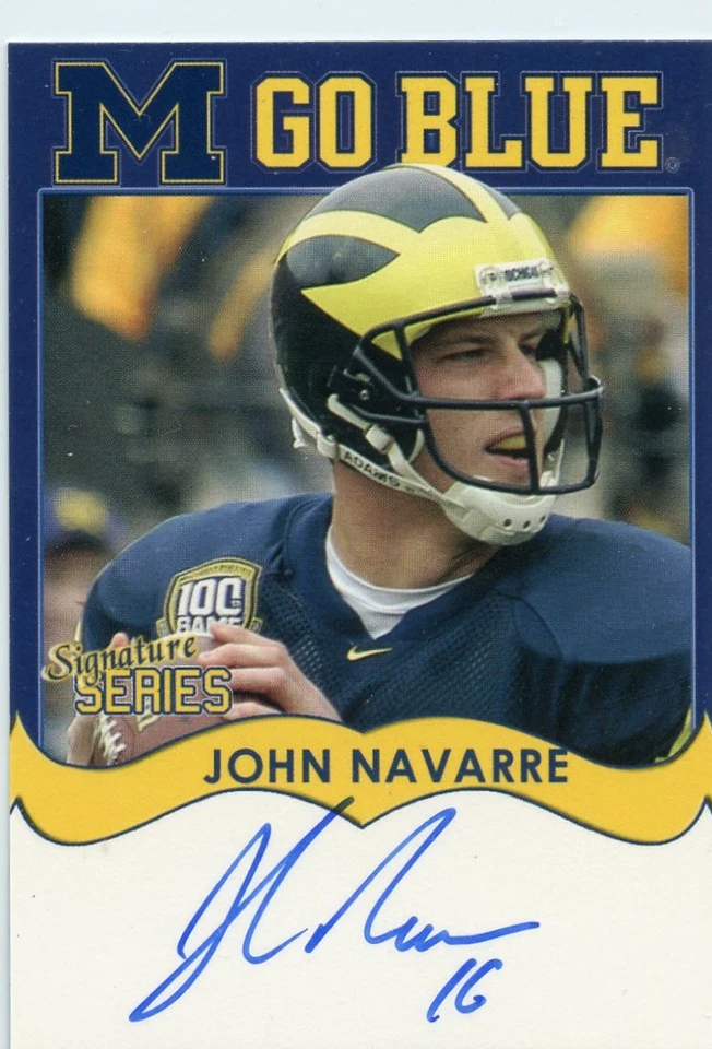 JOHN NAVARRE AUTO TK LEGACY MICHIGAN WOLVERINES AUTOGRAPH MGB64 - Image 1 of 1