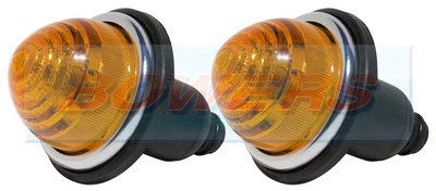 2x LAND ROVER CLASSIC MINI FRONT/REAR AMBER INDICATOR LAMPS LIGHTS AS LUCAS L594 - Image 1 of 2