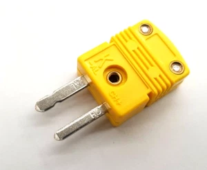TYPE K THERMOCOUPLE MINI CONNECTOR PLUG, FLAT PIN - Picture 1 of 2