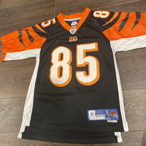 Reebok Eqpt. Chad Ochocinco Johnson CINCINNATI BENGALS Mens JERSEY S Applique # Cover