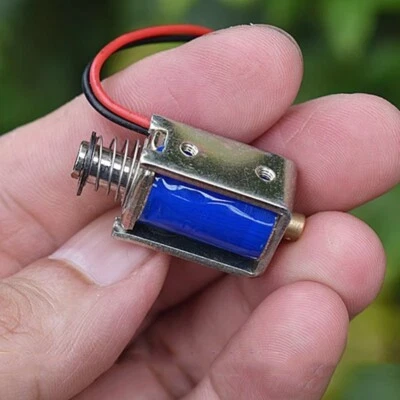 DC 12V Through Push Pull Type Mini DC Electromagnet Solenoid Magnet Stroke 5mm - Image 1 of 4