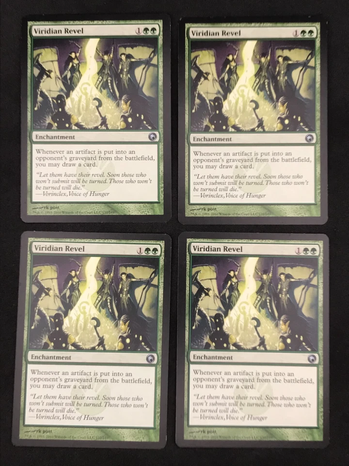 Playset 4x MTG Viridian Revel Scars of Mirrodin U 132/249 - LP - Image 1 of 1