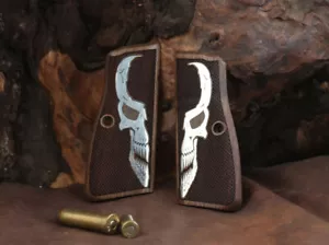 KSD Brand Browning High Power MK3 MK I II III Compatible Walnut Grips Diamond - Picture 1 of 1