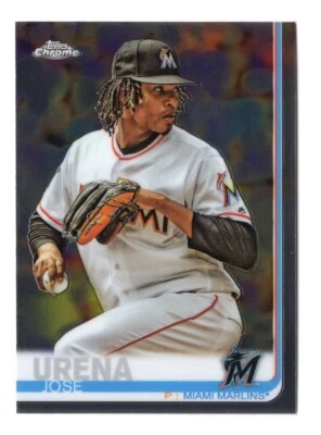 Jose Urena 2019 Topps Chrome Baseball #199 Miami Marlins - Image 1 of 2