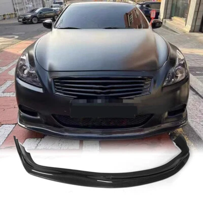 Fit for Infiniti G37 Coupe 2009-2013 Real Carbon Front Bumper Lip Body Spoiler - Imagen 1 de 4