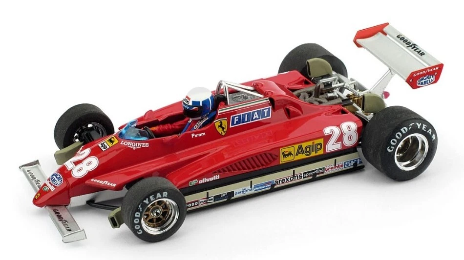 Brumm Ferrari 126 C2 D.pironi 1982 Winner San Marino GP N.28 W/pilote 1 43