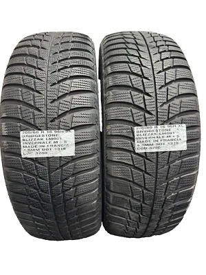 2 PNEUS D'OCCASION 205/60 R 16 96H XL BRIDGESTONE HIVER M+S 4,5 MM DOT 1318 - Photo 1/4