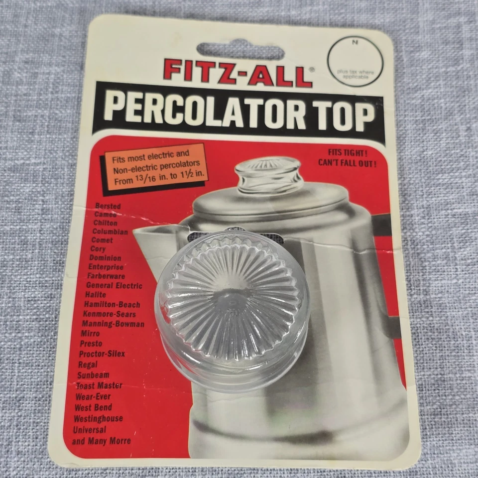 Tops 55700 Fitz-All Replacement Percolator Heat Resistant Glass Top 13/16 to 1-1