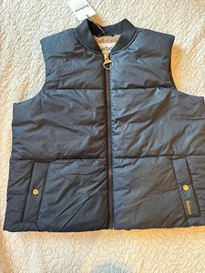 Barbour Women's Quilted Dark Navy Blue Vest Size 10 - Picture 1 of 6