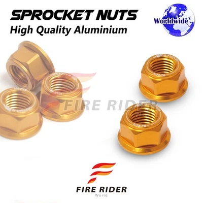 Gold Rear Sprocket Nuts M10 For Yamaha YZF R6 08 09 10 11 12 13 14 15 16 - Image 1 of 3