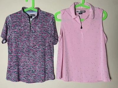 Lote de 2 camisetas de golf Jamie Sadock para mujer talla S 1/4 cremallera Foto 1 de 4