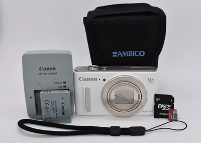 Cámara digital Canon PowerShot SX610 HS blanca inglesa 20,2 MP 18x zoom óptico Foto 1 de 4